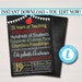 Editable Teacher Retirement Invitation Chalkboard Printable Digital ...