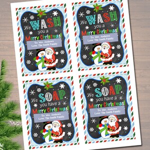 EDITABLE Christmas Soap Tags Printable Holiday Soap Labels | Etsy