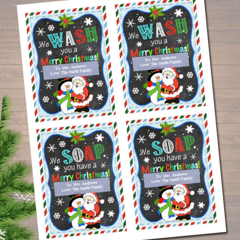 editable christmas soap tags printable holiday soap labels etsy