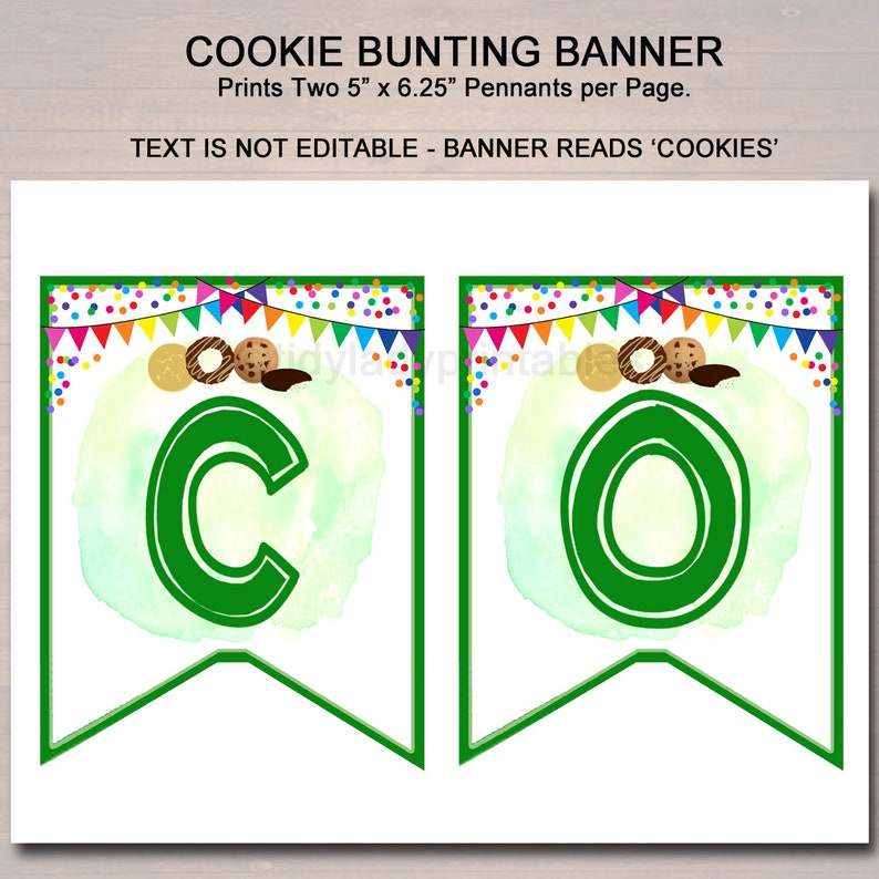 Cookie Booth Bunting Banner, Fundraising Booth Display, Cookie Booth Printable Scouts Cookie Banner, Cookie Sales INSTANT DOWNLOAD image 2