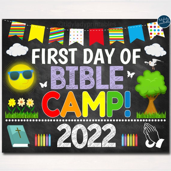 First Day of Bible Camp Sign Printable Instant Download Photo Prop ...