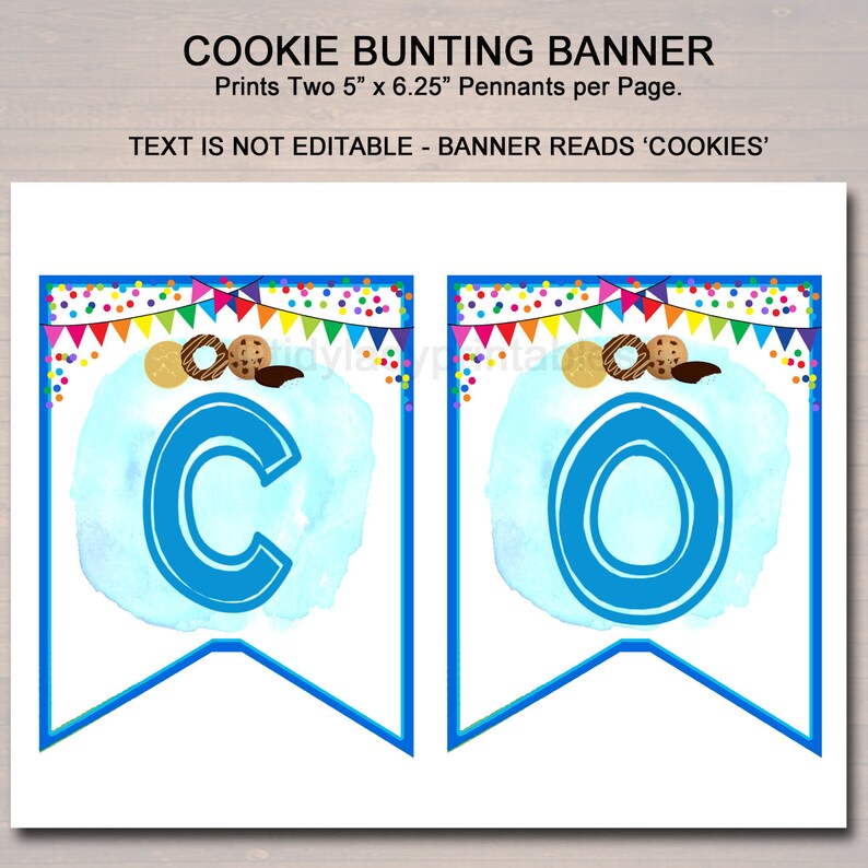 Cookie Booth Bunting Banner, Fundraising Booth Display, Cookie Booth Printable Scouts Cookie Banner, Cookie Sales INSTANT DOWNLOAD image 2