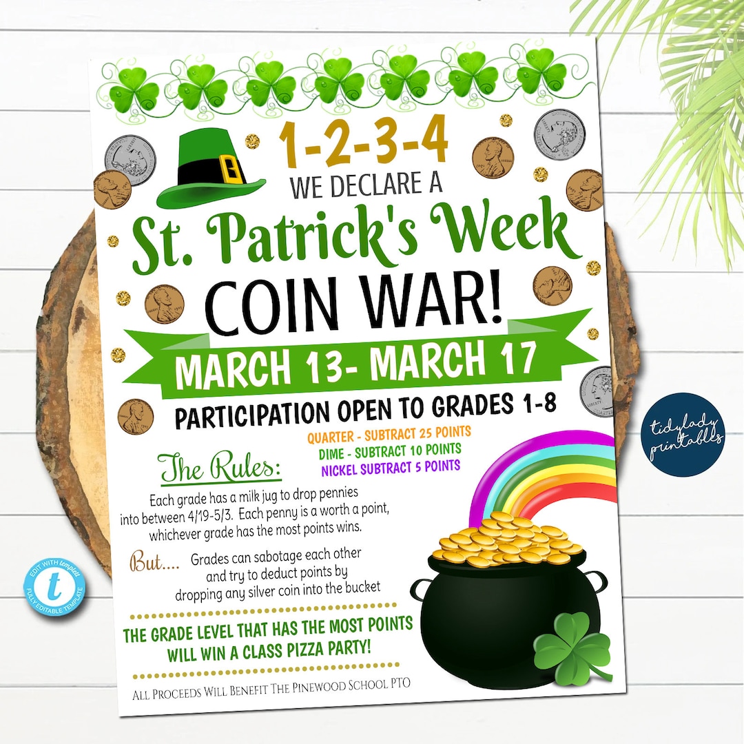 st patricks day flyer word