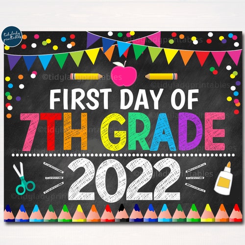 first-day-of-7th-grade-sign-first-day-of-school-sign-etsy-in-2022-school-signs-first-day-of