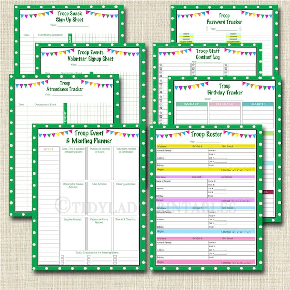 Organizing Binder Kit INSTANT DOWNLOAD Troop Leader Forms Etsy Organizing Binder Kit INSTANT DOWNLOAD Troop Leader Forms Etsy