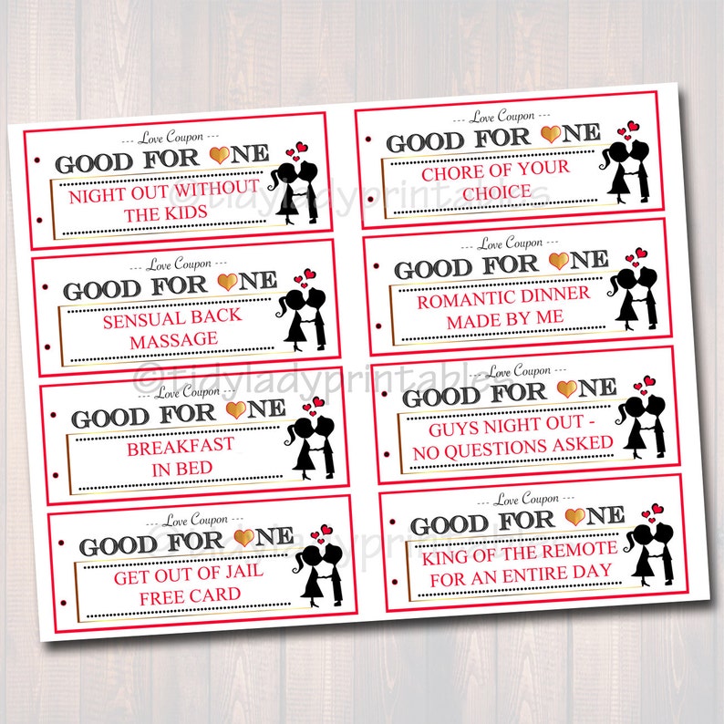 Editable Love Coupon Book Instant Download Printable Love