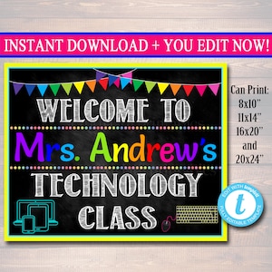CUSTOM IT Computers Teacher, Information Technology Teacher Class, Computer Lab School Sign, Computer Lab Decor, IT Sign, Teacher Door Sign