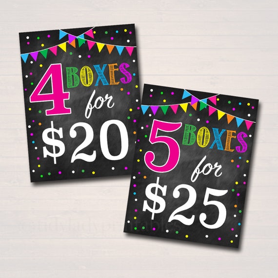 Cookie Booth Price Signs, Stop Cookies Sold Here, Printable Cookie Drop Banner, Cookie Booth Sales Poster, INSTANT DOWNLOAD Fundraiser Booth Il_570xn