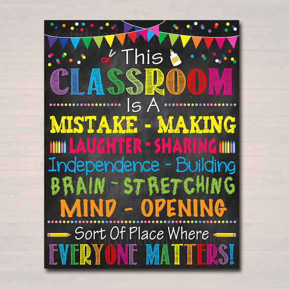 Printable Classroom Poster, Classroom Decor, Teacher Printable, When you Enter This Classroom Rules Sign, Teacher Gifts, INSTANT DOWNLOAD Il_570xn