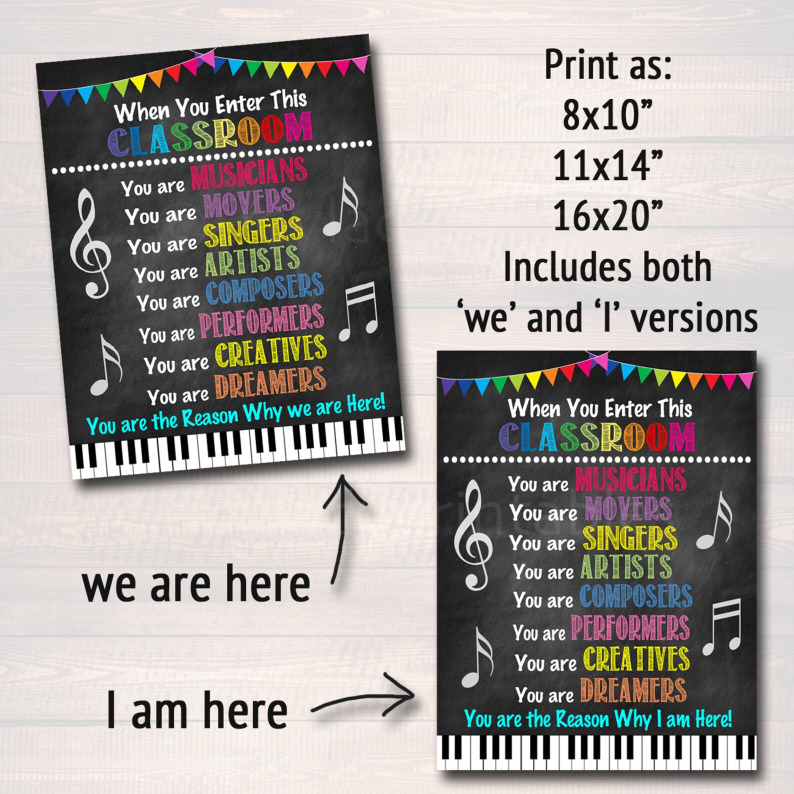Music Teacher Classroom Printable Poster Classroom Decor | Etsy
