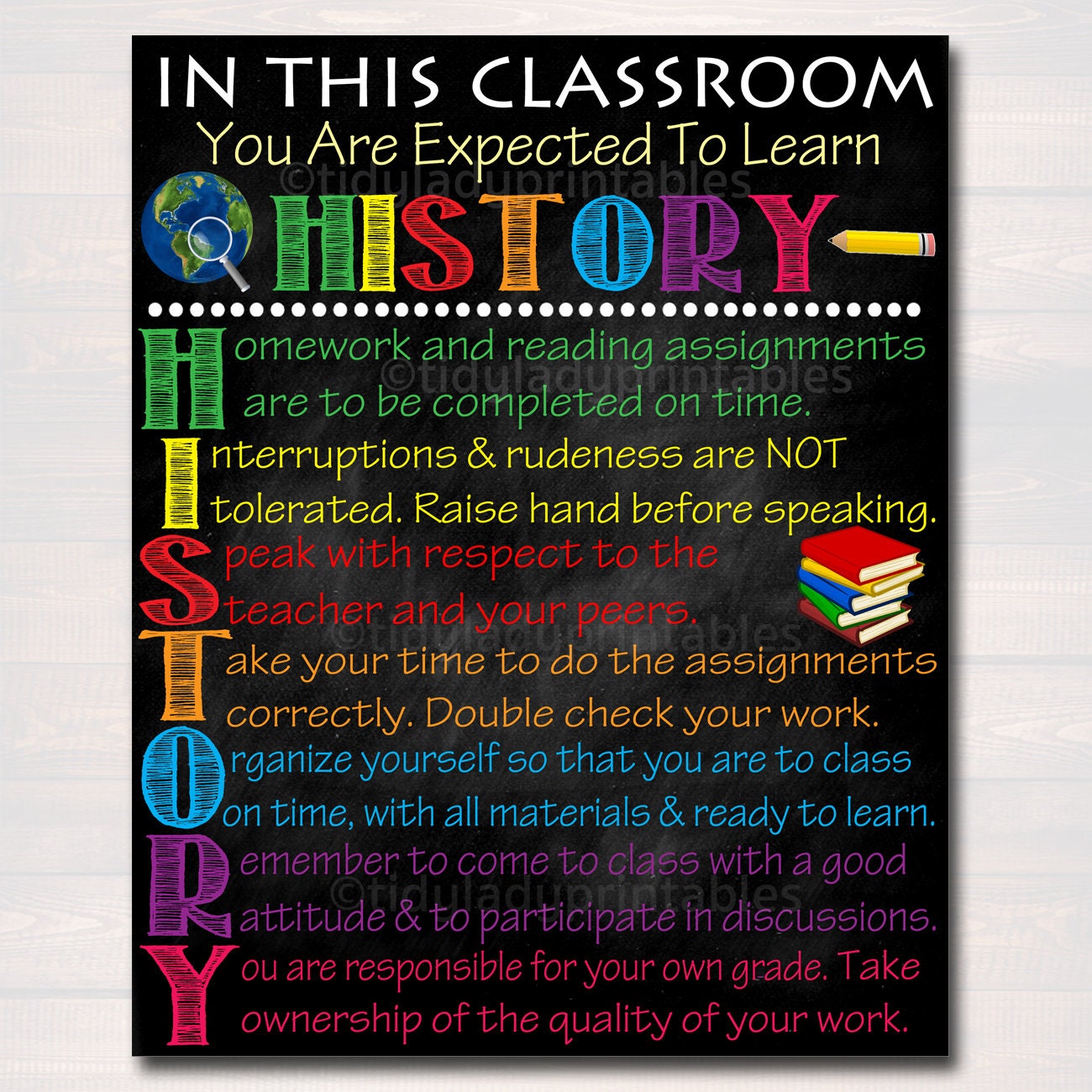 Historical Eras Posters, History Classroom Decor, History Prints, History Teacher Gift, Periods In History, Social Studies Classroom Decor