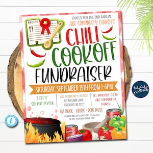 Chili Cook off Invitation Chili Competition Chili Cookoff Party Chili