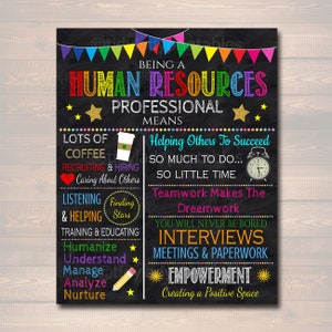 Human Resources Professional Inspirational Art, HR Manager Gift, Office Decor Printable Wall Art, INSTANT DOWNLOAD, Hr Assistant Poster Gift