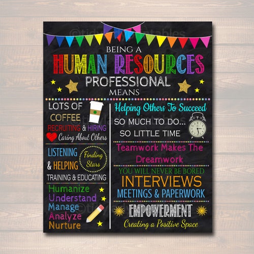 Human Resources Poster Hr Gift Hr Wall Decor Hr Wall Art - Etsy