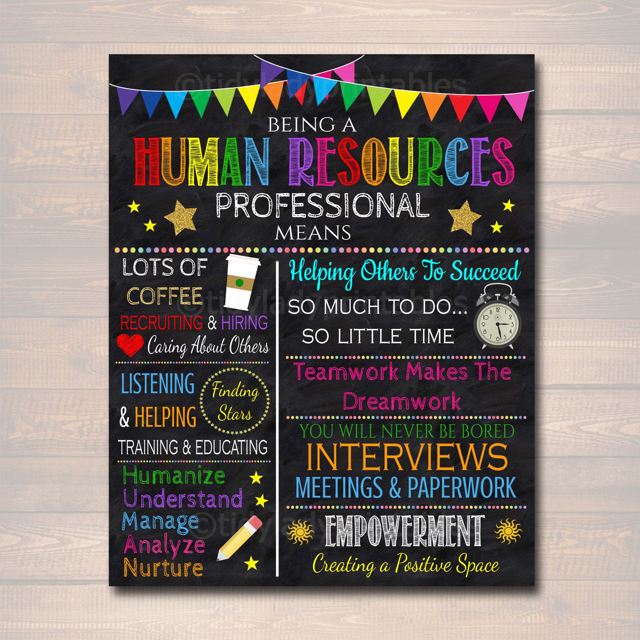 Human Resources Professional Inspirational Art HR Manager Etsy UK