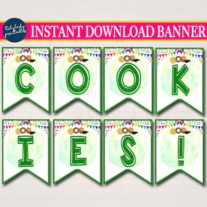 Cookie Booth Bunting Banner, Fundraising Booth Display, Cookie Booth Printable Scouts Cookie Banner, Cookie Sales INSTANT DOWNLOAD image 1