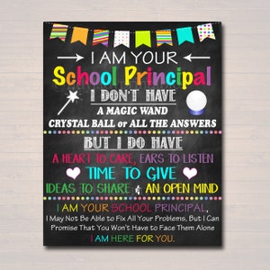 School Principal Office Decor: Chalkboard Art Print (Instant Download)