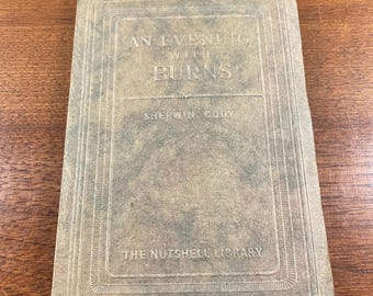 An Evening with Burns Vintage 1927 Nutshell Library Robert Burns Poetry Poems