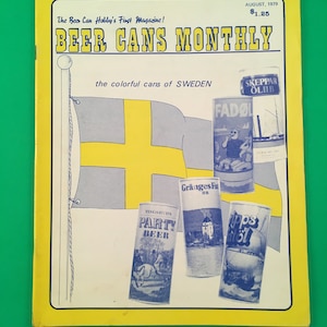 Beer Cans Monthly Magazine Aug 1979 Vintage Collecting Colorful Cans of Sweden