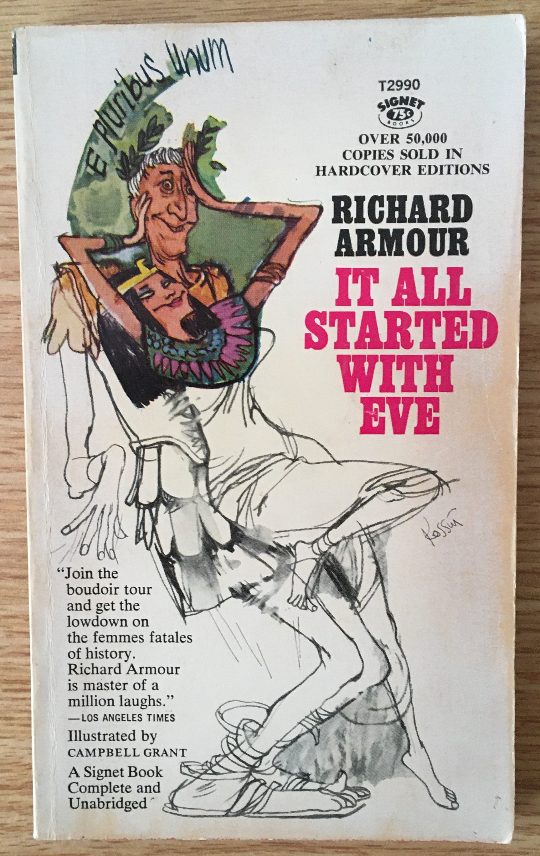 It All Started With Eve by Richard Armour PB Paperback 1966