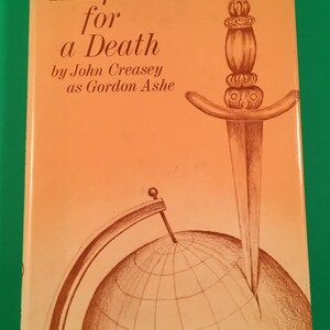A Life for a Death by John Creasey Gordon Ashe HC Hardcover Vintage Crime 1973