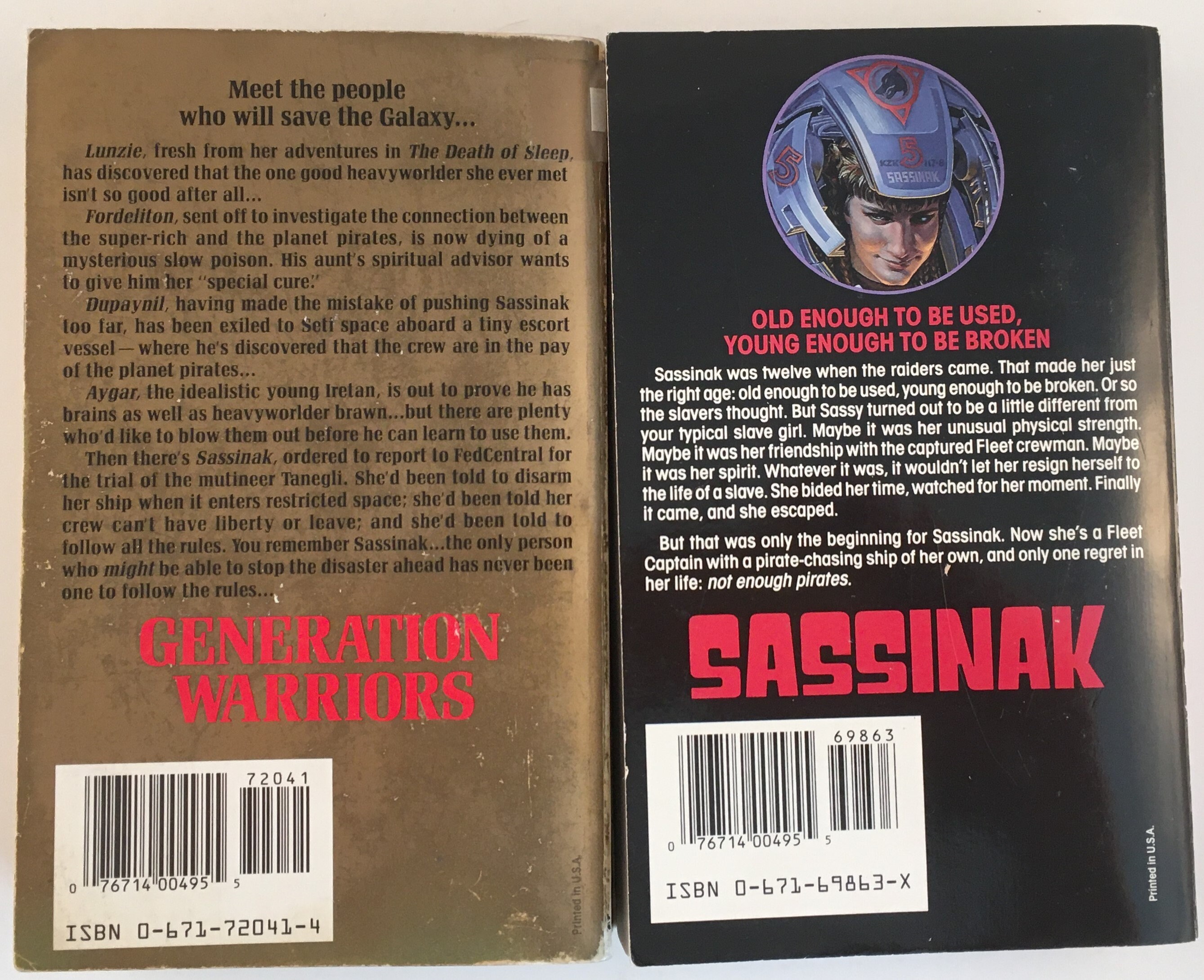 Lot of 2 by Anne Mccaffrey Sassinak Generation Warriors picture