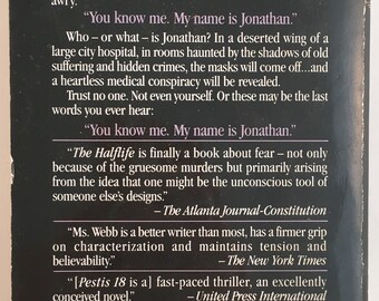 希少　Sharon Webb The Half Life The Halflife Half Life by Sharon Webb PB Paperback 1990 Vintage