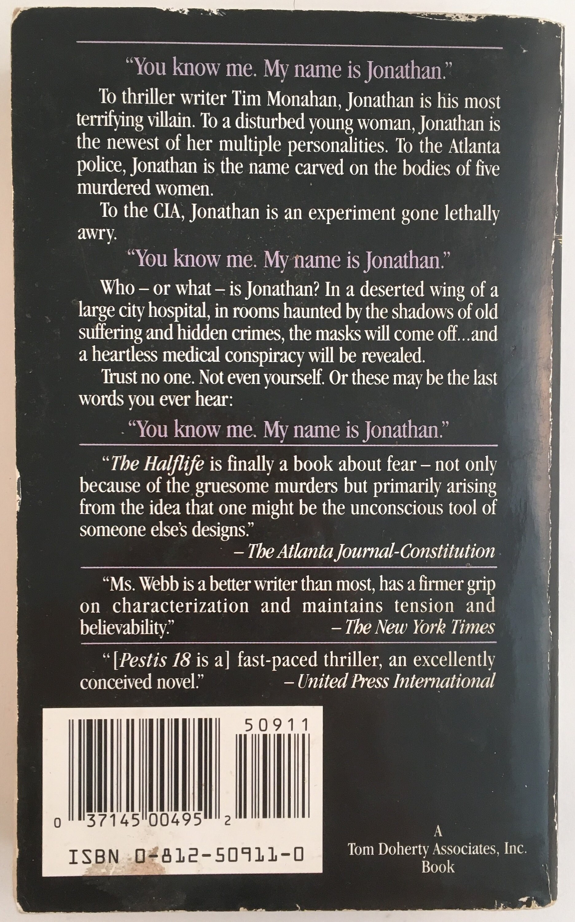 The Halflife Half Life by Sharon Webb PB Paperback 1990 Vintage