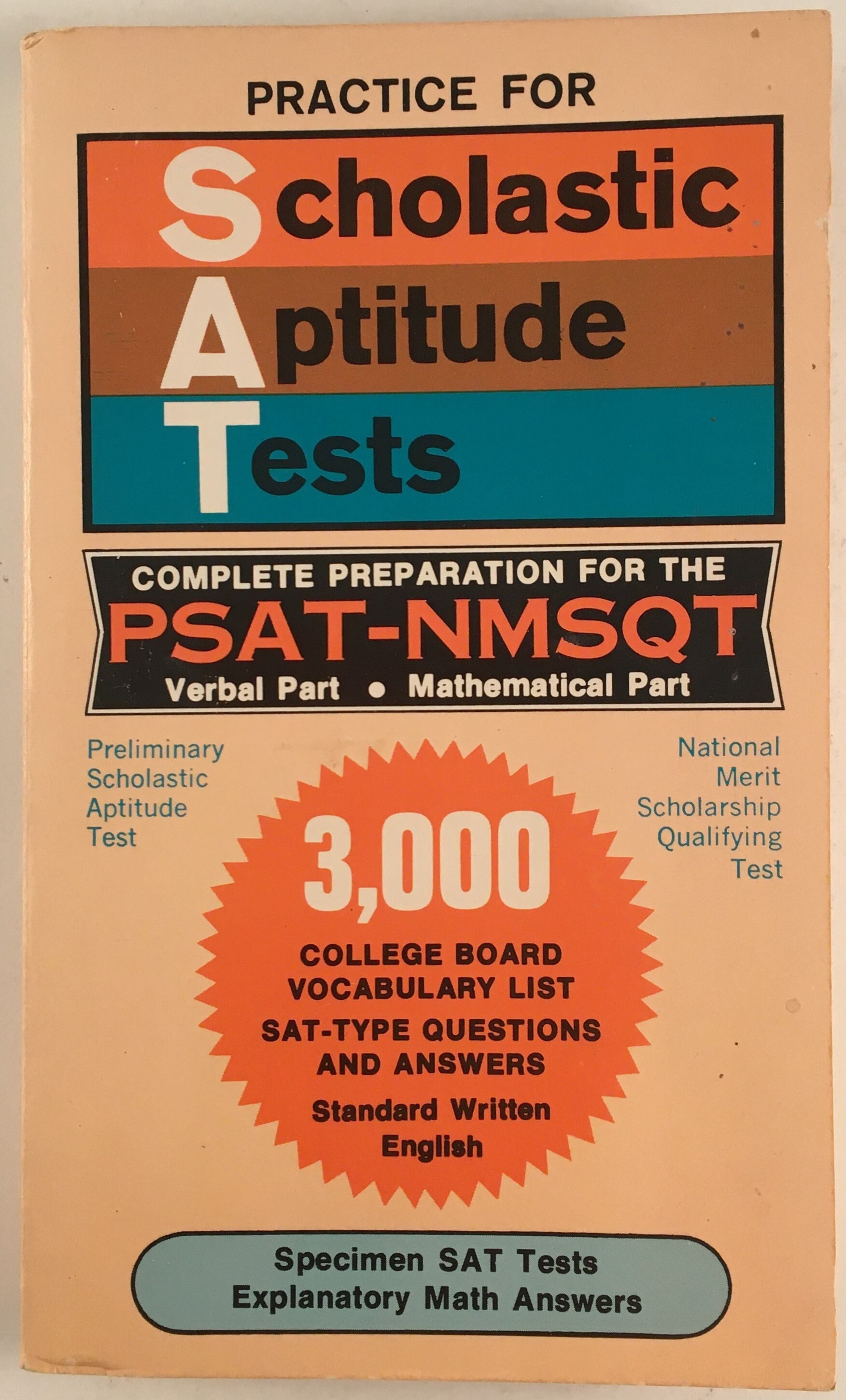 SCHOLASTIC APTITUDE TEST by Arco: Very Good Soft cover (1980)