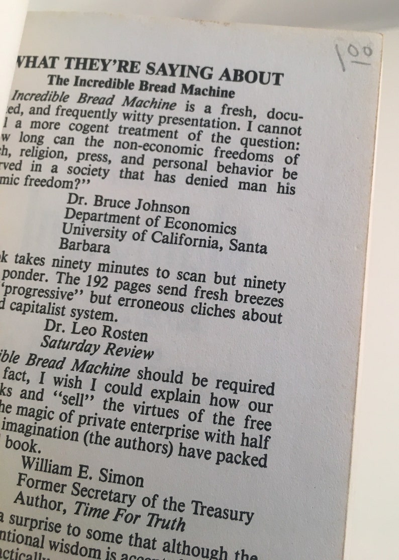 The Incredible Bread Machine World Research PB Paperback Economics ...