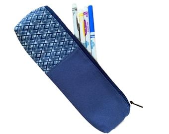 11" Zipper Shweshwe Pencil Bag, Pencil Case, Pencil Pouch, Knitting Needle Storage, Knitting Needle Case, Artist Pencil Case