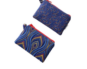 Shweshwe Coin Purse, African Fabric Small Coin Purse, Coin Purse for Men, Coin Pouch, Change Purse, Keychain Coin purse, Small Coin Pouch