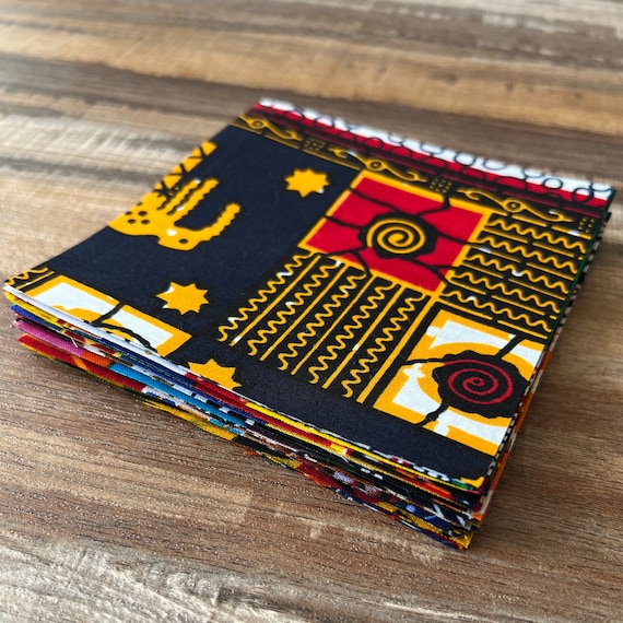 African Quilt Squares, Charm Pack, African Charm Packs, Quilt Square, Quilting  Squares, Fabric Squares, Quilting Fabric 