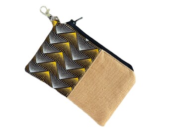 Shweshwe Coin Purse, African Fabric Small Coin Purse, Coin Purse for Men, Coin Pouch, Change Purse, Keychain Coin purse, Small Coin Pouch