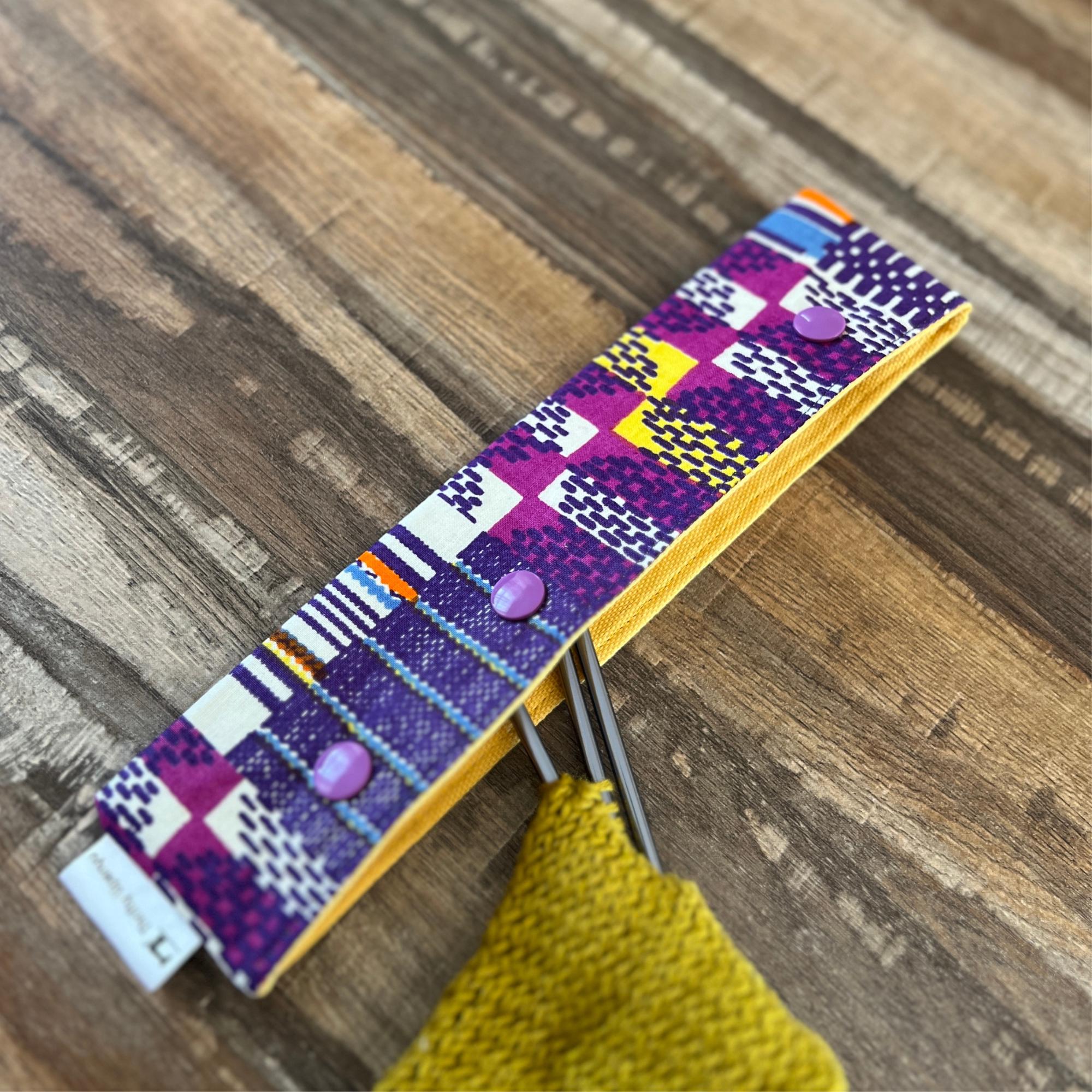 Purple Floral DPN Holder, DPN Cozy, Double Pointed Needle Holder, Gifts For Knitters, DPN Needle Holder