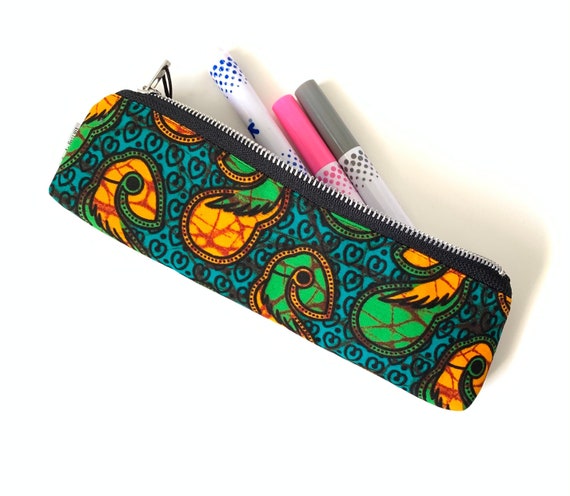 African Fabric Pencil Case, Pencil Bag, Pen Case, Pencil Pouch