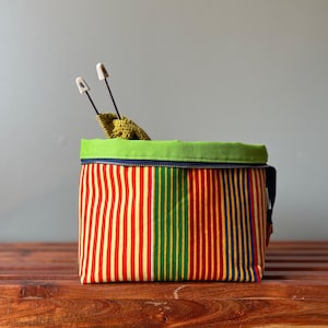Kente Print Strickprojekttasche, Häkelprojekttasche, Strickprojekttasche, Geschenke für Strickerinnen, Sockenprojekttasche, Strickprojekttasche