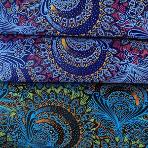 Blue Peacock Shweshwe Fabric South African Shweshwe per Yard - Etsy