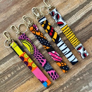 African Key Fob, African Key Chain, Wrist Keychain, Key Fob Wristlet, Wristlet Keychain Lanyard, Key Fob Keychain