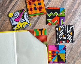 Librarian Gifts, Book Club Gifts, African Bookmark, Bookmarks, Cute Bookmarks, Corner Bookmark, Unique Bookmarks, Fabric Handmade Bookmark