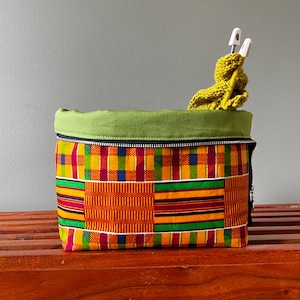 Kente Stricken, Häkeln Projekttasche, Stricken Projekttasche, Geschenke für Strickerinnen, Socken Projekttasche, Strickprojekttasche