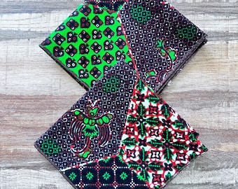 Set of 4 African Print Cloth Napkins – Reusable Cotton Fabric Napkins, Eco-Friendly Table Linens, Handmade Dinner Napkins