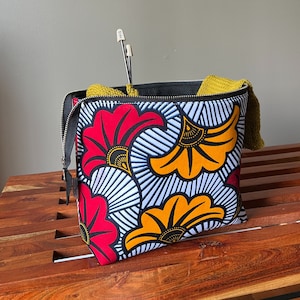 Große Strickprojekttasche, Strickprojekttasche, Häkelprojekttasche, Garntasche, Geschenk für Strickerinnen, Socke Projekttasche