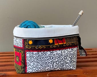 Bolsa para proyectos de tejido, bolsa para proyectos de tejido, bolsa para proyectos de crochet, bolsa para hilo, regalo para tejedores, bolsa para proyectos de calcetines