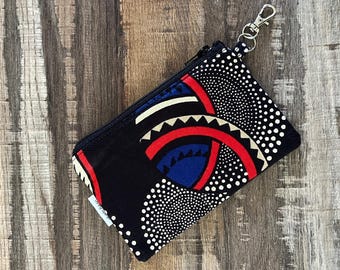 Black Small Coin Purse, Key Chain Change Pouch