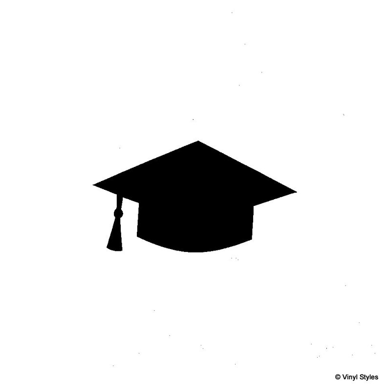 Vinyl Graduation Cap Chalkboard Label 25 50 100 Black Etsy