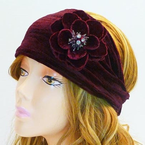 Dark Burgundy Velvet Wide 20 display picture 2
