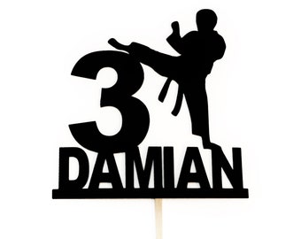 Female Martial Arts Karate Decor LT1042 Cake Topper Karate Cake Topper Cake