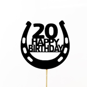 Horseshoe cake topper, horseshoe birthday cake topper, lucky cake topper, lucky birthday cake topper, horse shoe topper