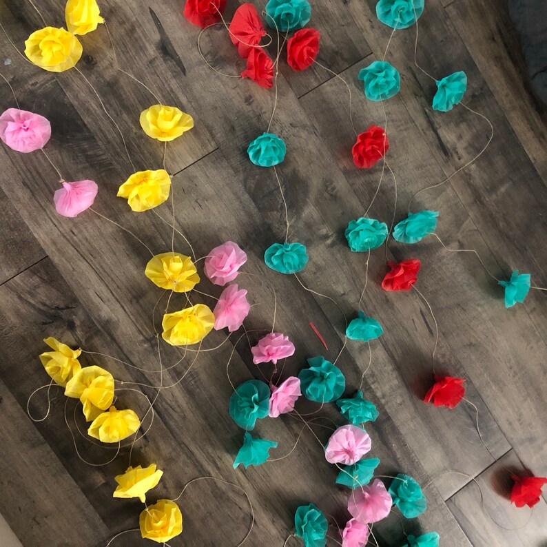 Paper flower Garland flower garland baby shower garland bridal shower wedding flower garland
